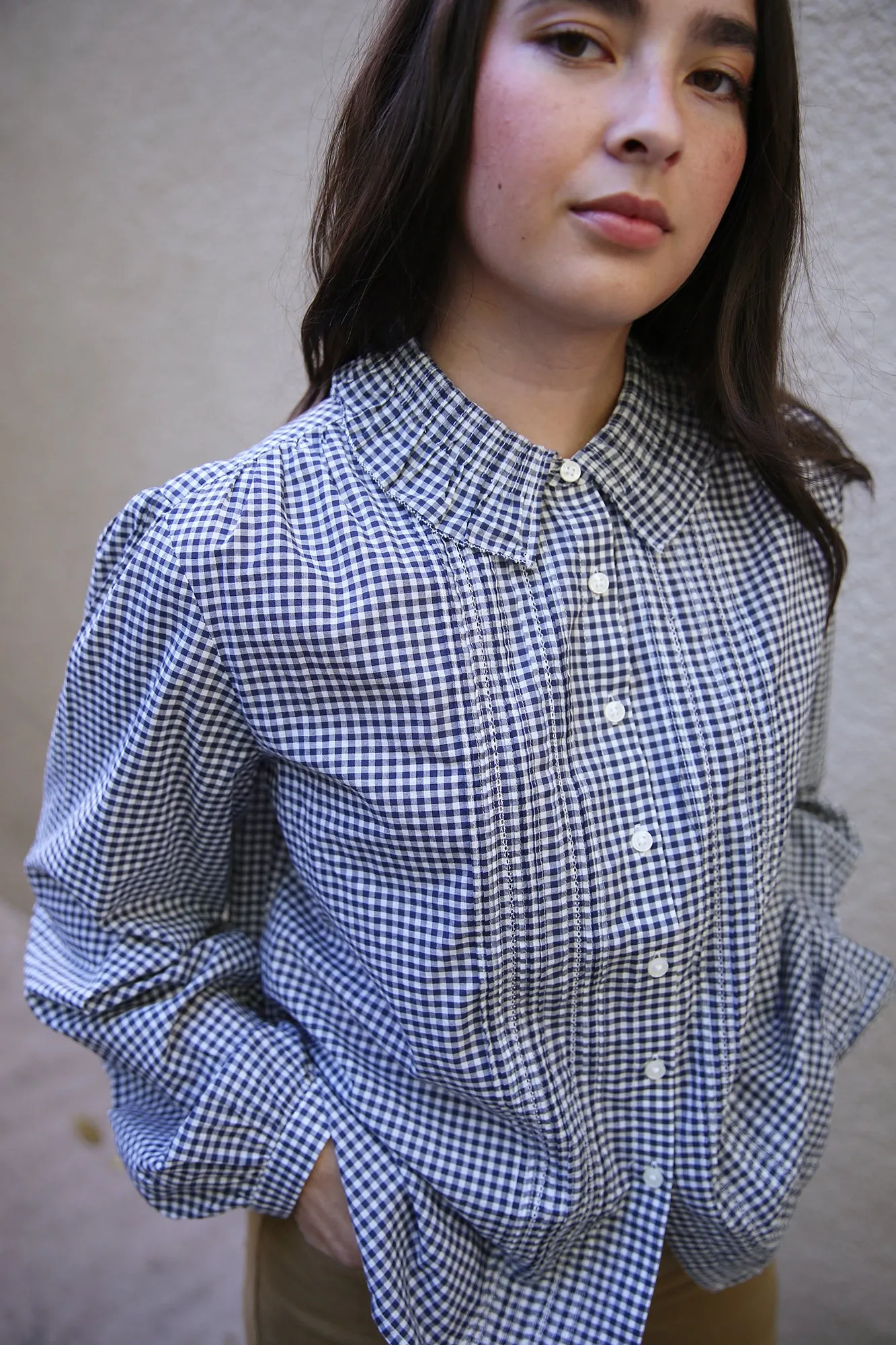 Alise Blouse Ink Well Gingham