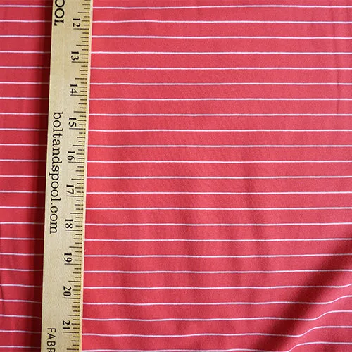 Art Gallery Fabrics Knit : Striped Sleek Pink