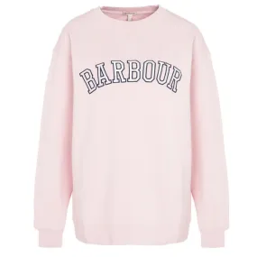 Barbour Northumberland Ladies Crew Neck Sweatshirt - Shell Pink