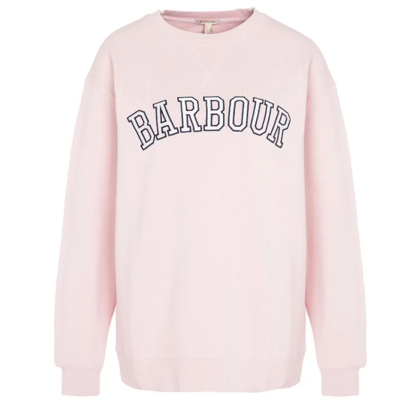 Barbour Northumberland Ladies Crew Neck Sweatshirt - Shell Pink