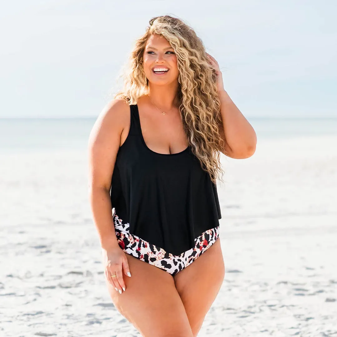 Beach Sweetheart Swim Top, Black