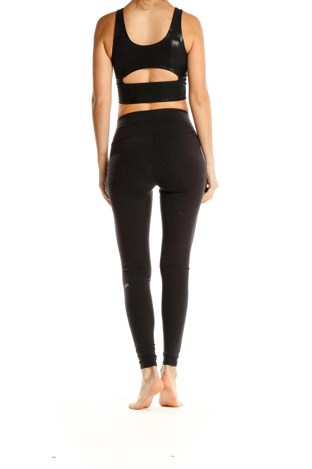 Black Sleek Athletic Crop Top