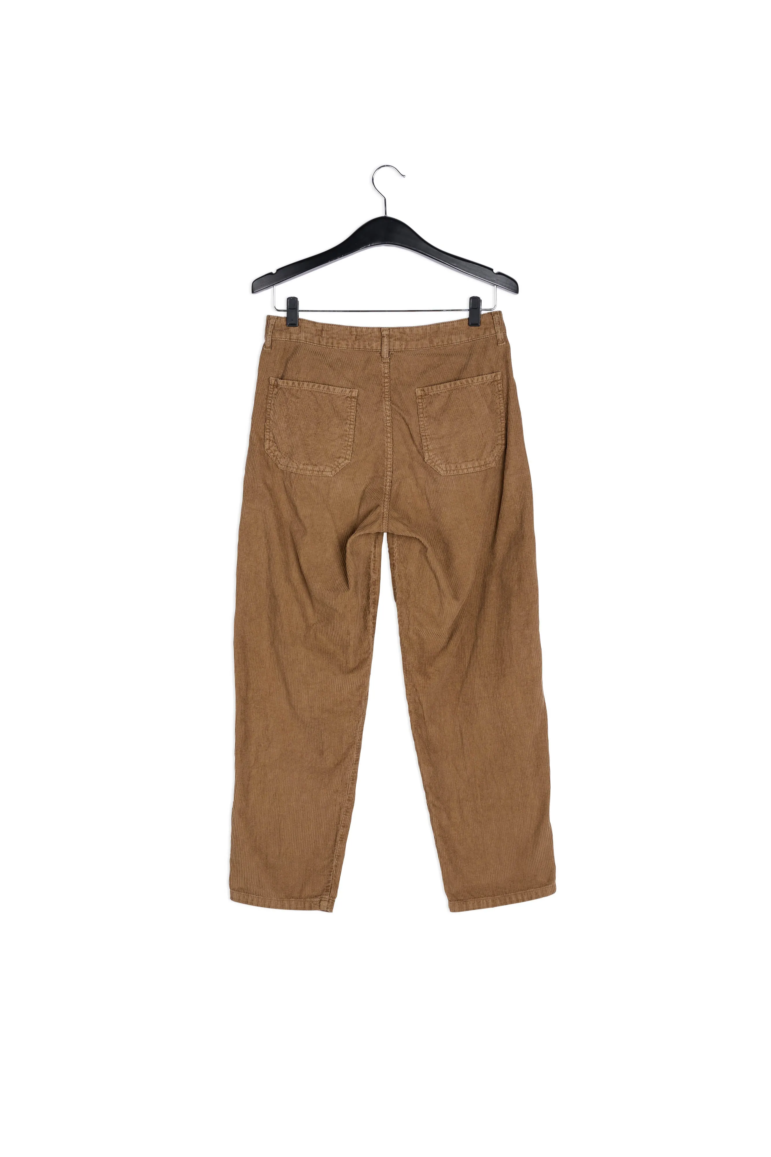 Camel-coloured cotton-corduroy trousers