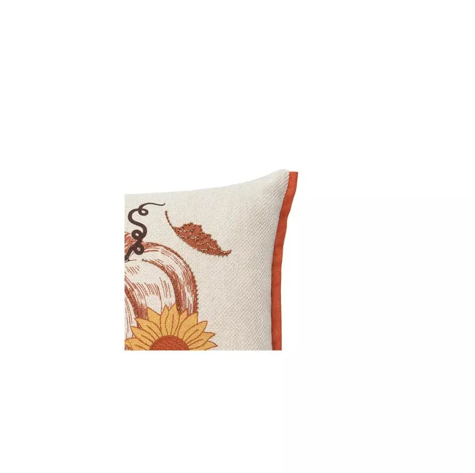 C&F Home Harvest Time Pumpkin Embellished Fall Throw Pillow