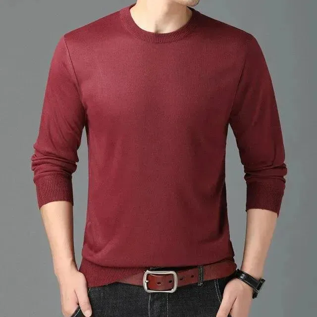 Casual Crewneck Men Sweaters