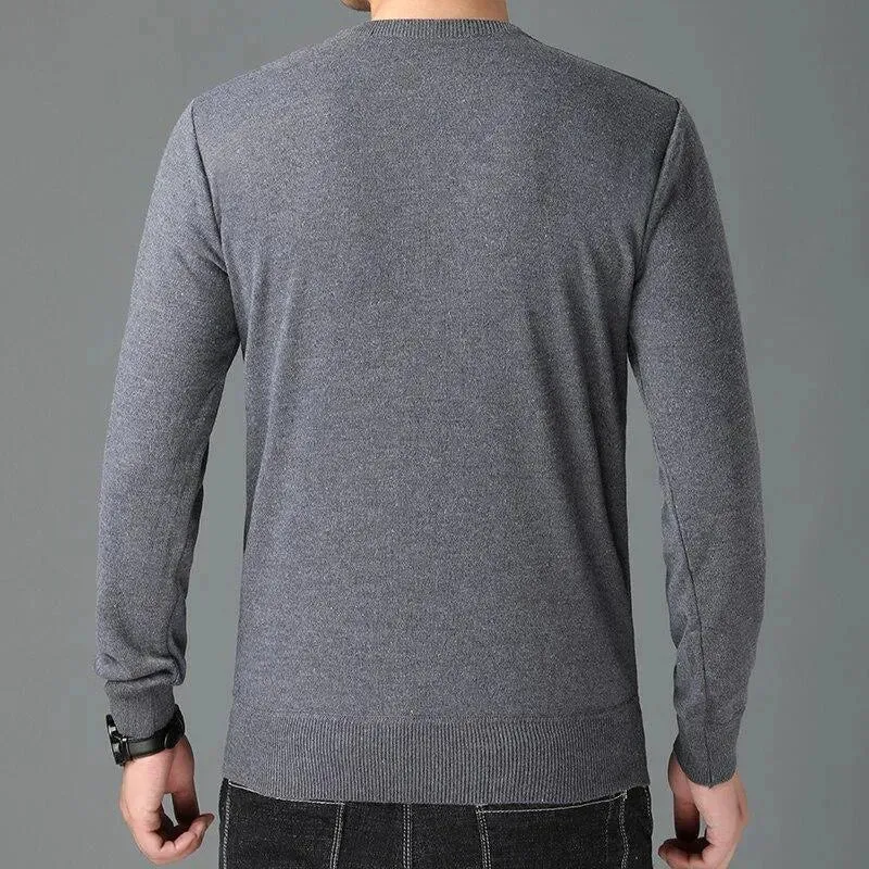 Casual Crewneck Men Sweaters