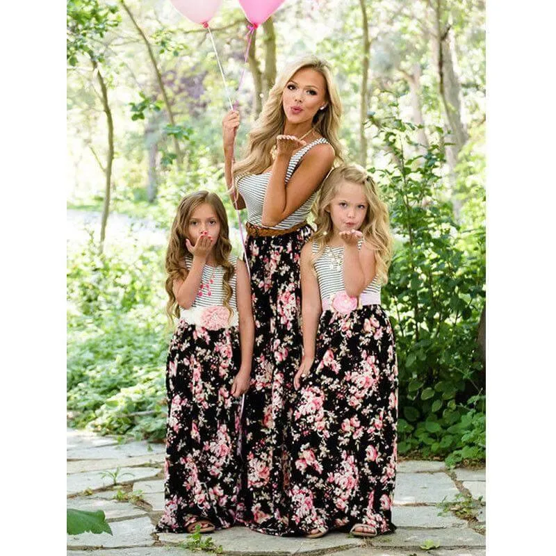 Floral Cute Mom and daughter Sundress Matching outfit