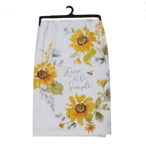 Flour Sack Keep Life Simple sunflowers forever