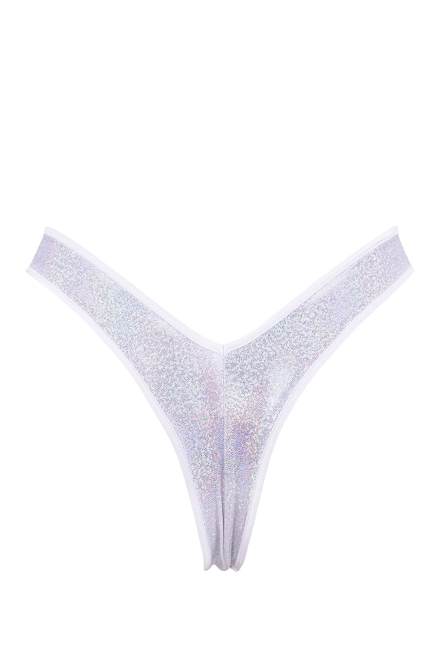 High-Cut Rave Holographic Bottom / LULY Holo White