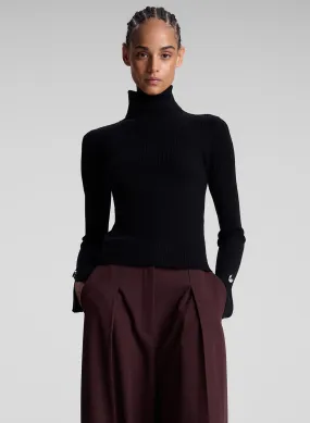 Jett Cable Knit Merino Turtleneck Top