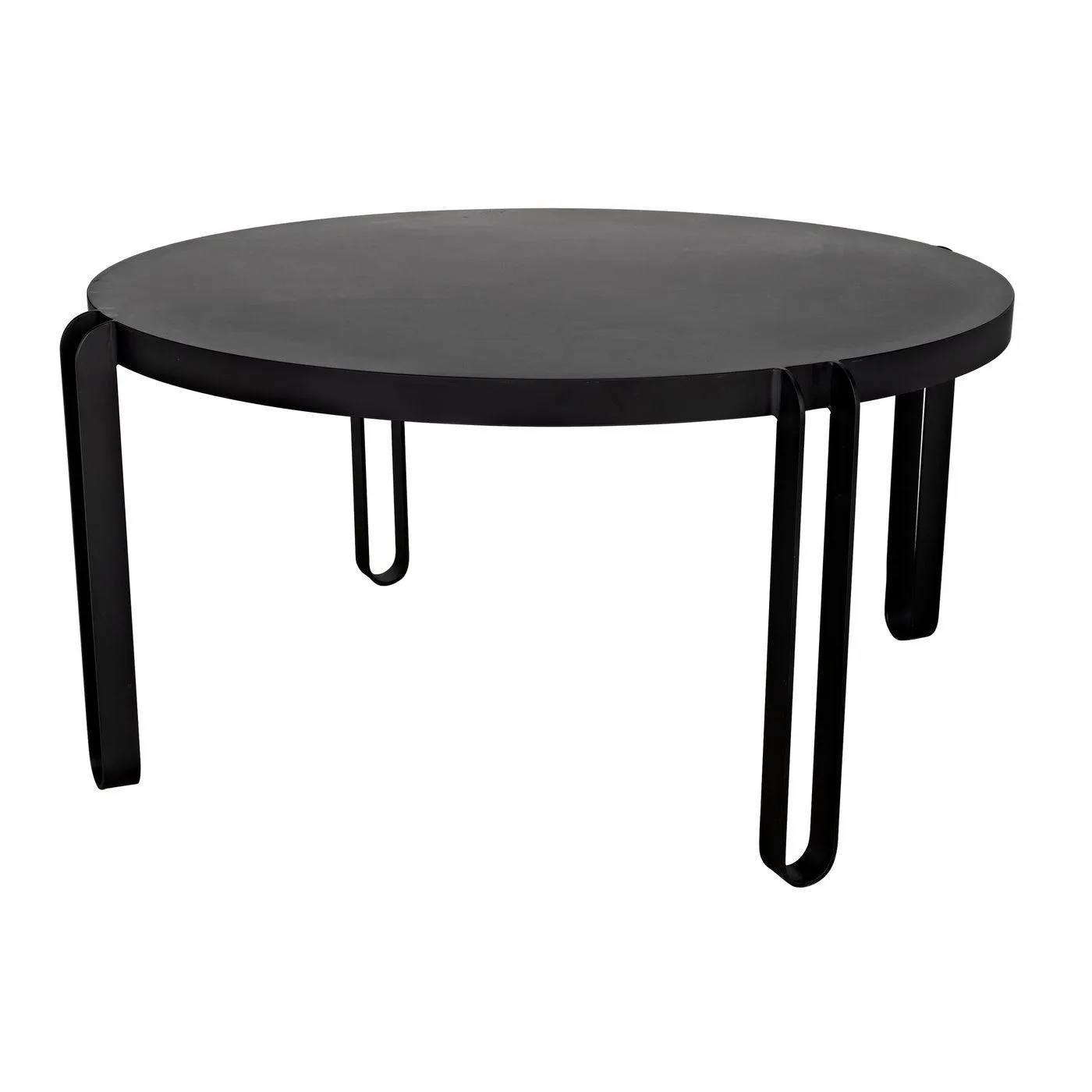 Marcellus Dining Table, 63", Black Metal by Noir