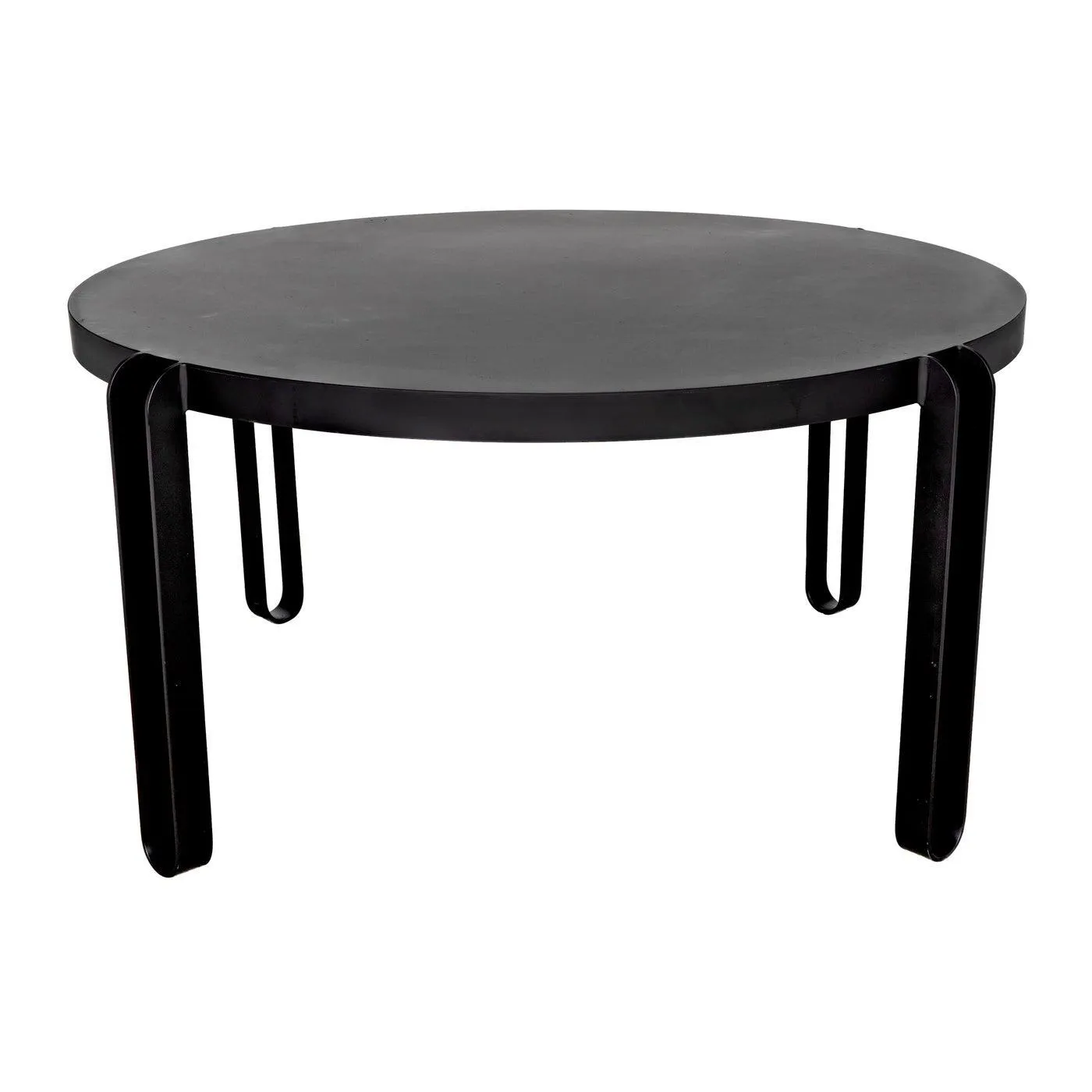 Marcellus Dining Table, 63", Black Metal by Noir