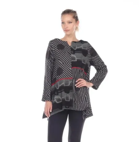 Moonlight Mixed-Print Sweater Knit Tunic - 2964 - Size XL