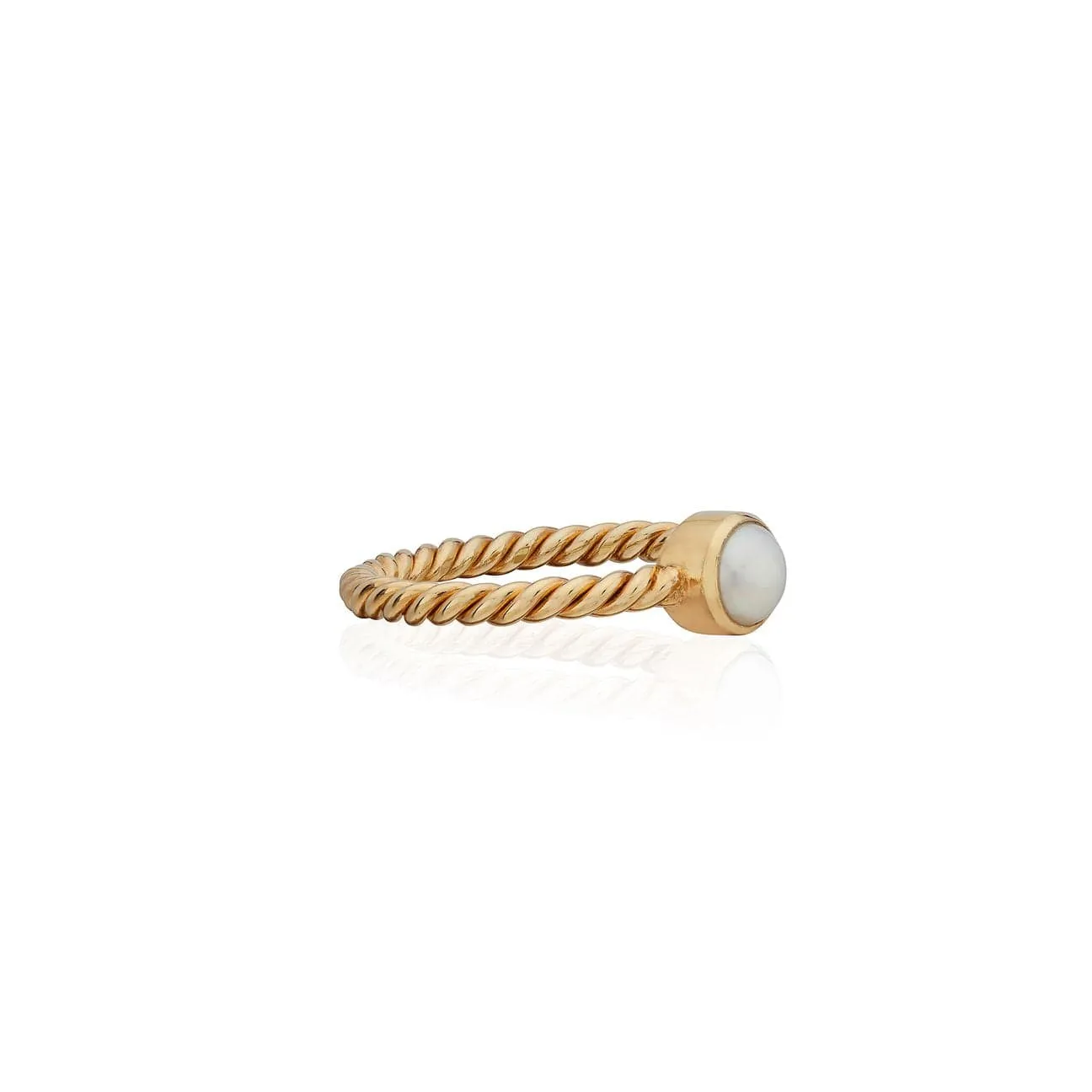 Pearl and Twisted Ring