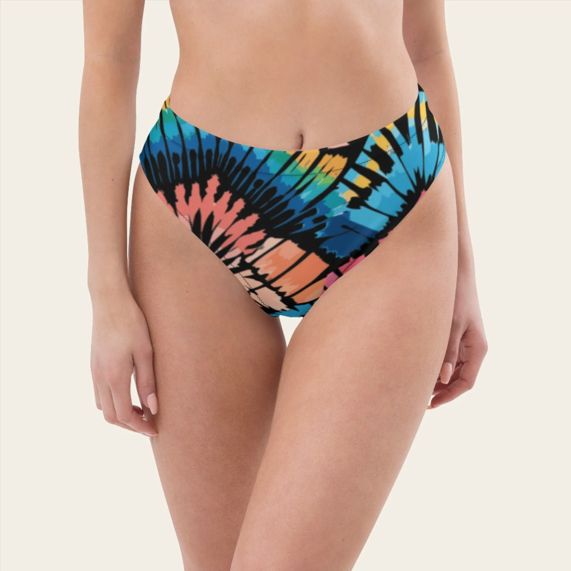 Recycled High-Waisted Bikini Bottom Peachy Saltwater