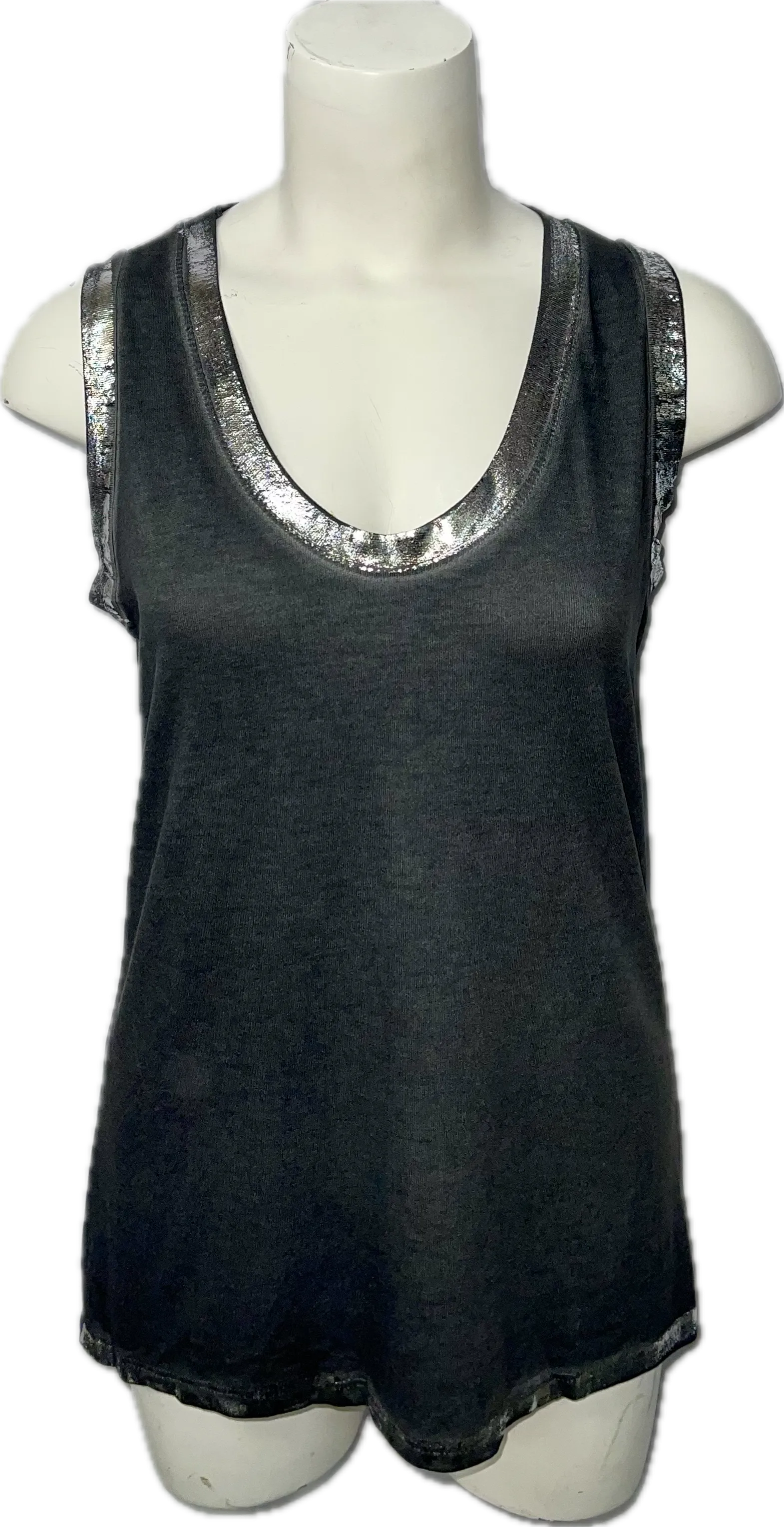 Silver Foil Tank Top