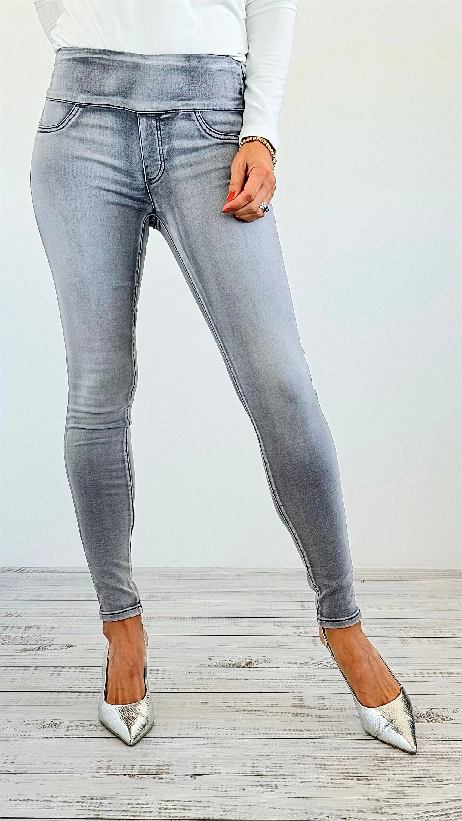 Silver Sky High-Rise Jeggings