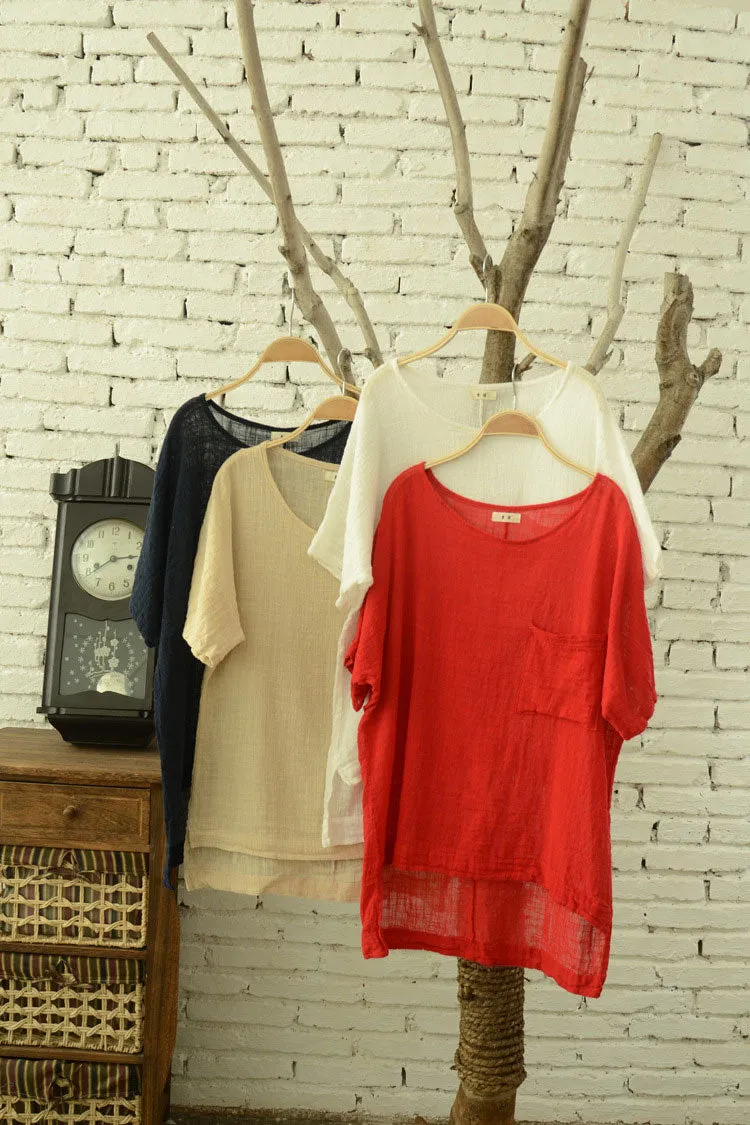 Simple thin breathable top for women J009-18