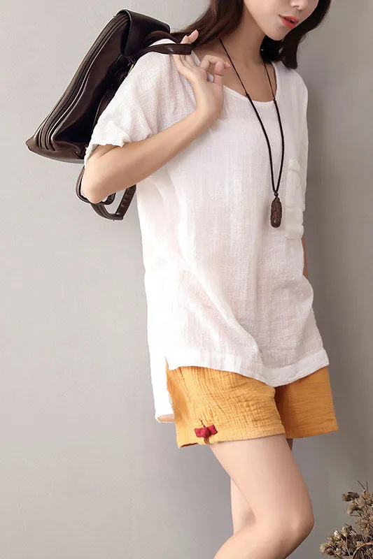 Simple thin breathable top for women J009-18