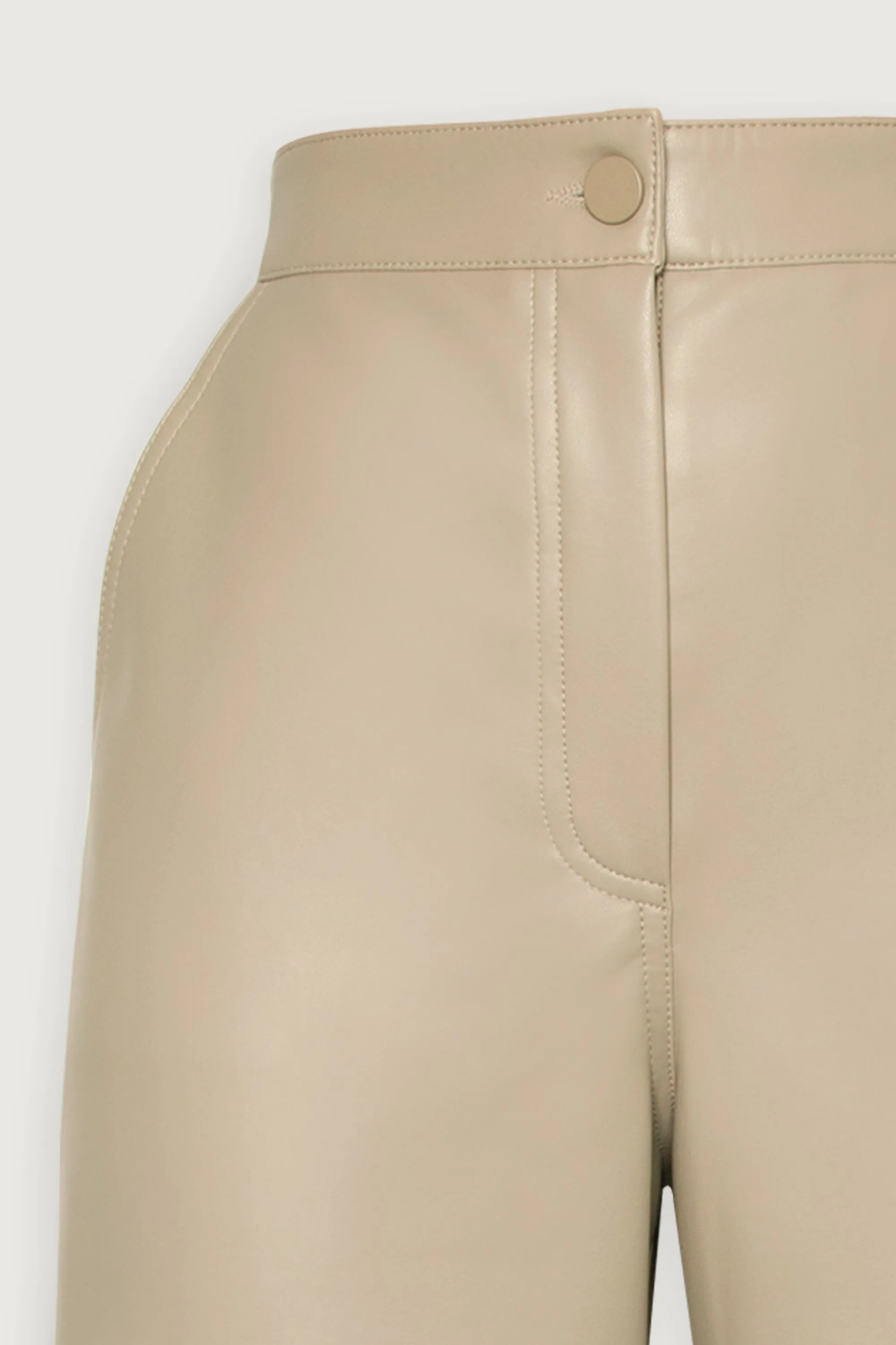 STRAIGHT LEG VEGAN LEATHER PANT