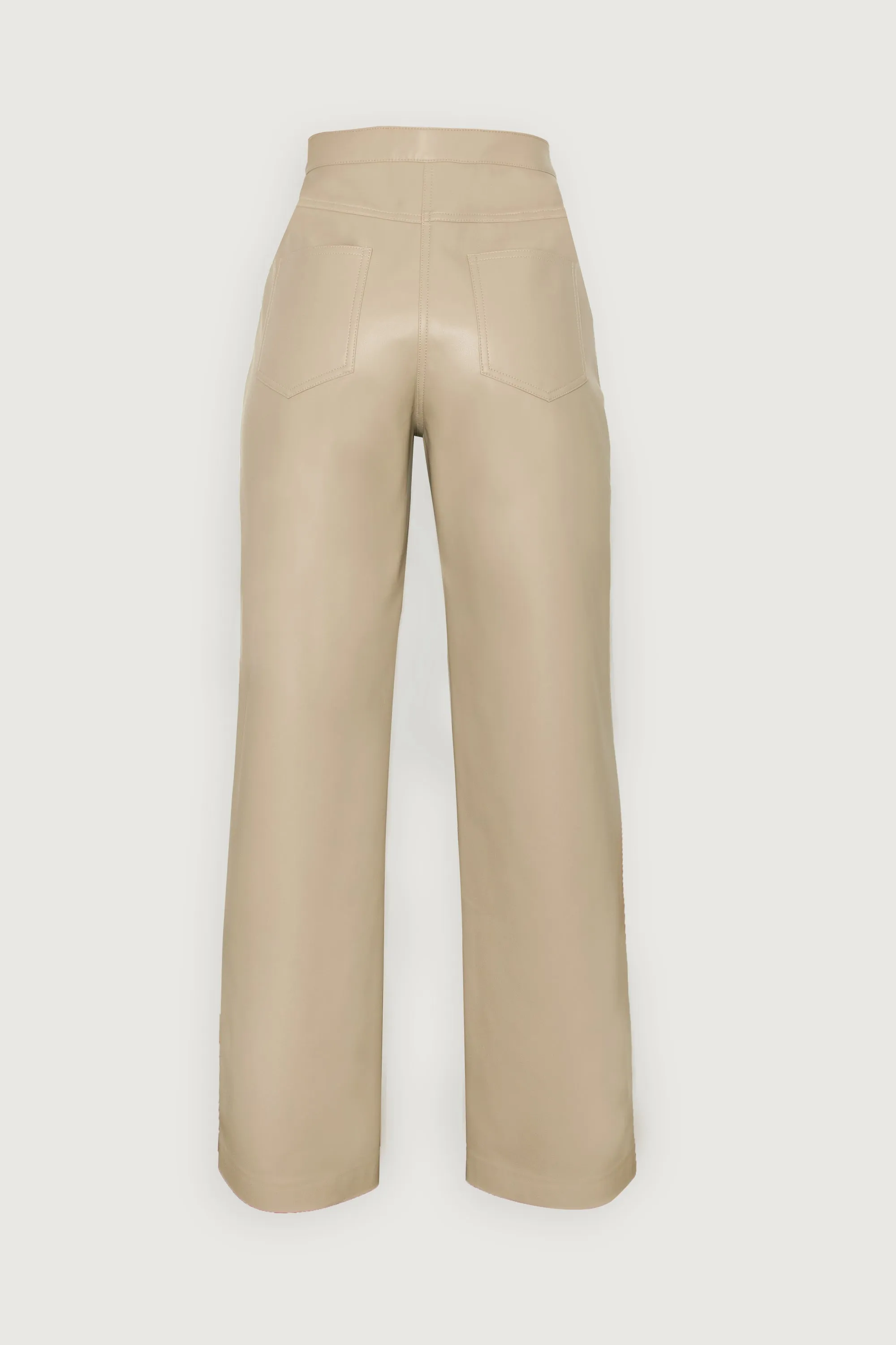 STRAIGHT LEG VEGAN LEATHER PANT