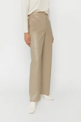 STRAIGHT LEG VEGAN LEATHER PANT