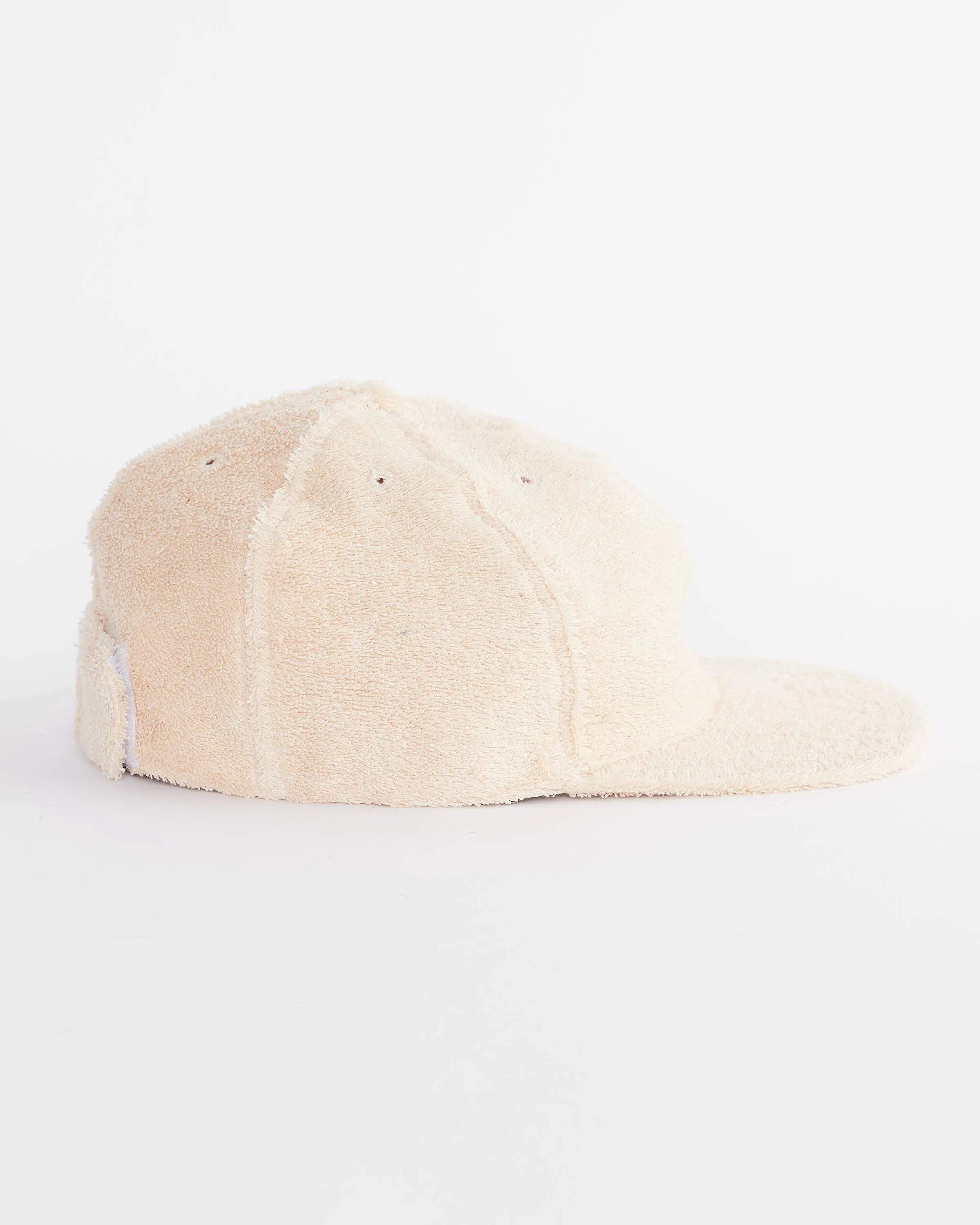 Velcro Back Terry Cap in Cream