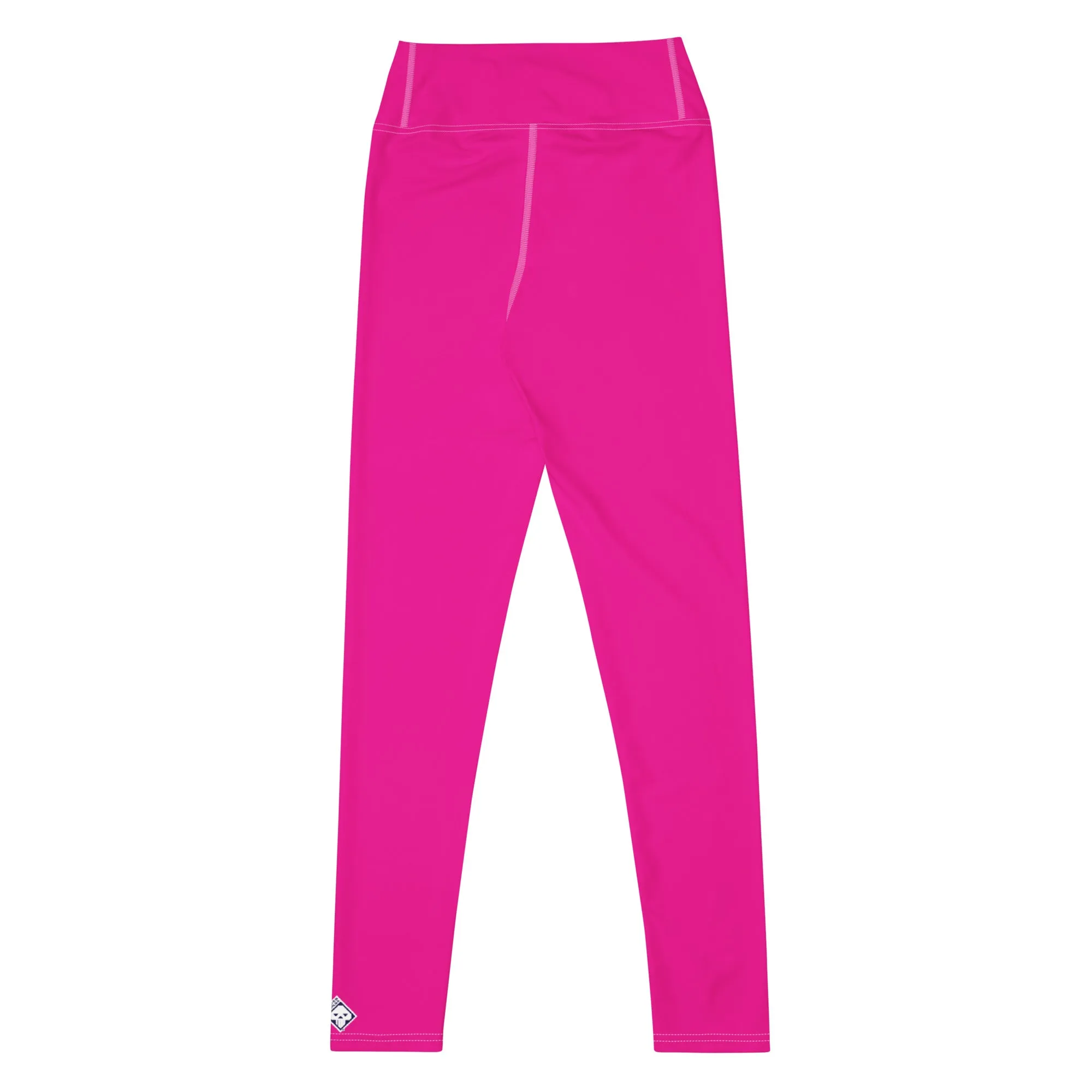 Versatile Style: Women's Solid Color Workout Yoga Pants - Hollywood Cerise